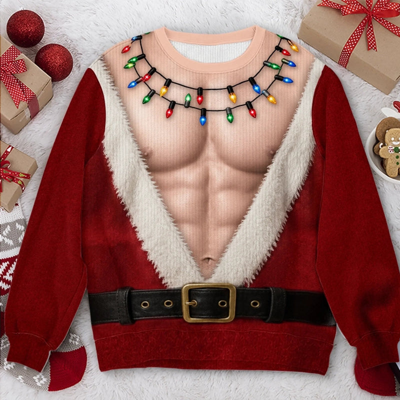 【S-5XL】🎅Vtipné vánoční tričko s dlouhým rukávem se Santa Clausem