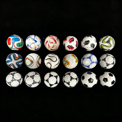 🏆⚽Kolekce ručně vyráběných mini fotbalových míčů (1970–2026) – 🎉Výprodej k mistrovství světa 2026