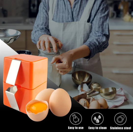 🍳Rychlý nástroj na rozbíjení vajec – 🔥Můžeš rozlousknout stovky vajec rychleji a čistěji