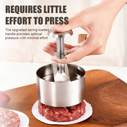 🍔Lis na hamburgery z nerezové oceli - 🥩Snadné přípravě dokonalých, rovnoměrných karbanátků