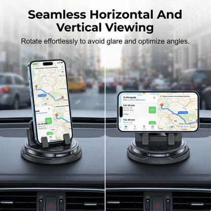 💥 Držák na mobilní telefon do auta s možností montáže na palubní desku s 360° otočením