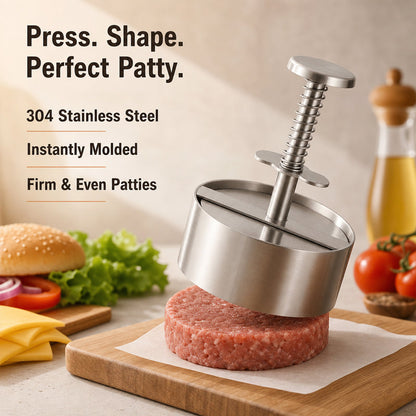 🍔Lis na hamburgery z nerezové oceli - 🥩Snadné přípravě dokonalých, rovnoměrných karbanátků