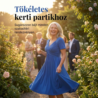 【S-3XL】👗Dámské dlouhé šaty s výstřihem do V a krátkými rukávy