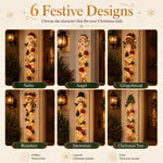 🎄Světelný vánoční závěs na dveře  – ✨Slavnostní dekorace do bytu