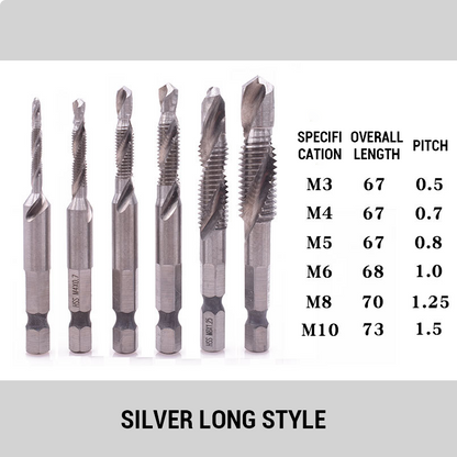 Tapping And Chamfering Integrated Hexagonal Shank Drill