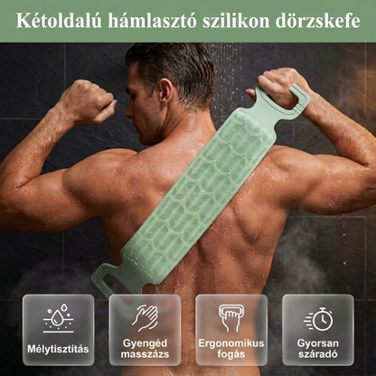 🛁Pohodlný silikonový kartáč na záda – 💦Snadnější hygiena bez nutnosti se předklánět