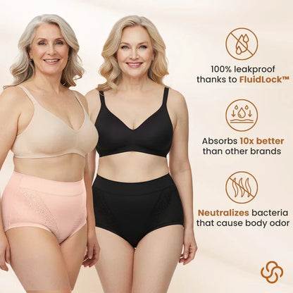 【🔥2+1 zdarma】💖Bavlněné kalhotky Plus Size s vysokým pasem a ochranou proti prosakování