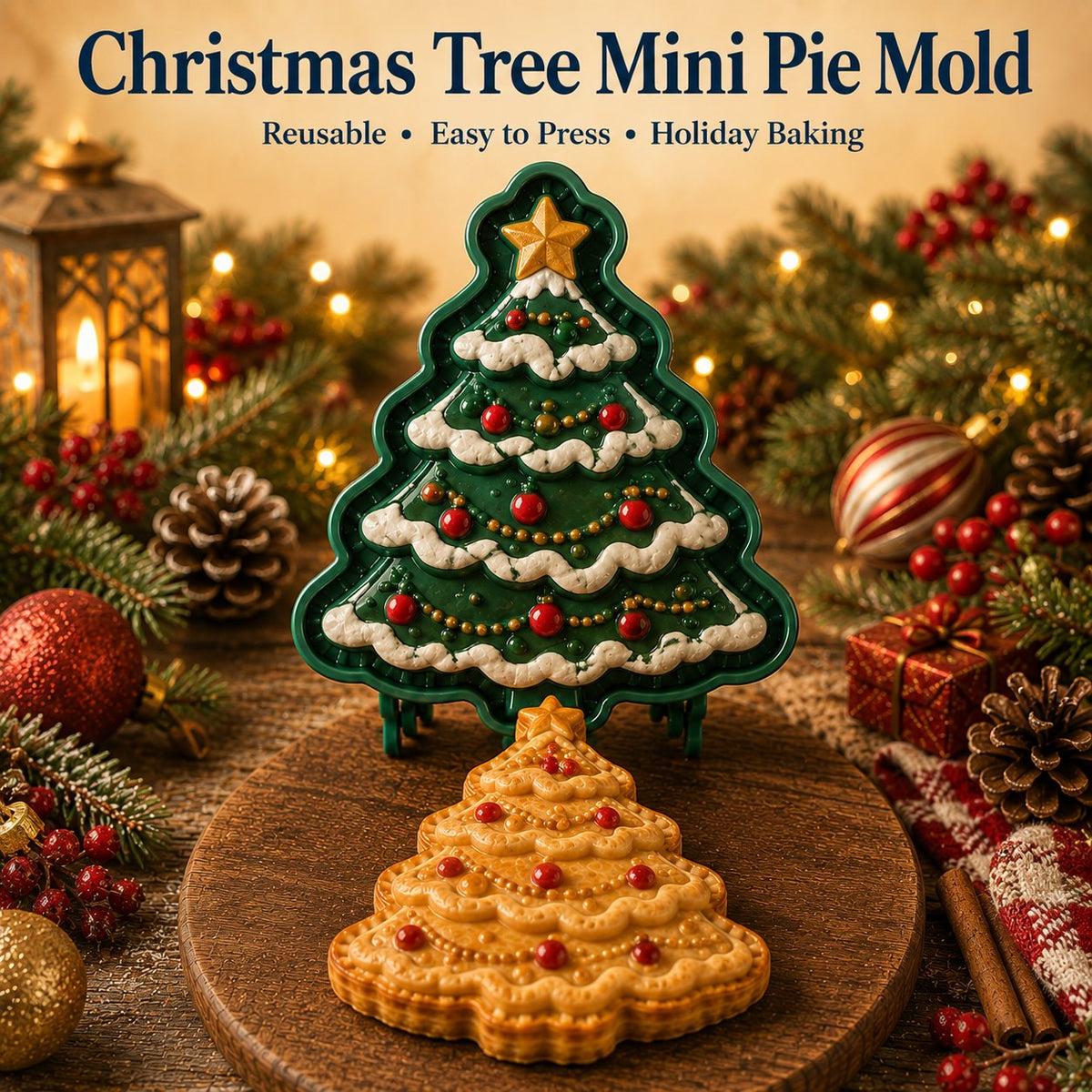 🎄 Kolekce 8 vánočních forem na mini koláčky