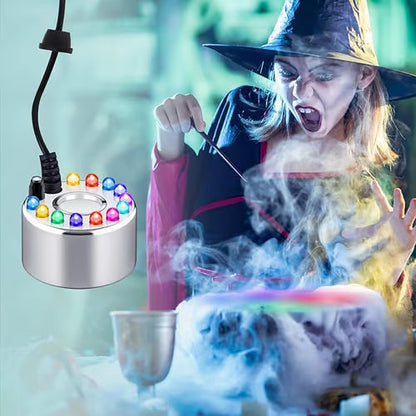 ⚡Ultrazvukový zvlhčovač vzduchu s 12 LED diodami – ✨Vytváří osvěžující mlhu a barevné světlo