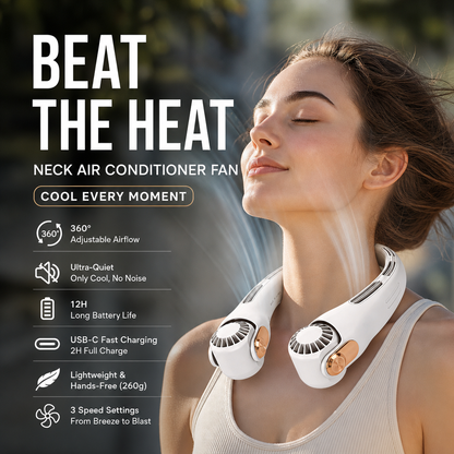 🔥☀️Krční ventilátor s otočnou hlavicí – 🌬️❄️přináší pocit chladu jako horský vánek!