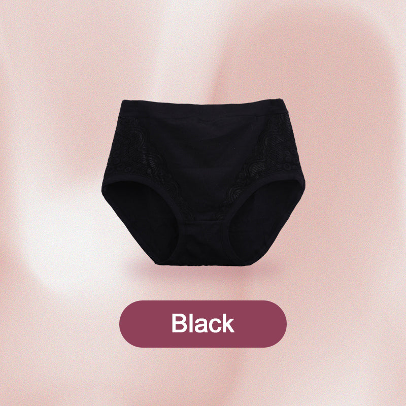 【🔥2+1 zdarma】💖Bavlněné kalhotky Plus Size s vysokým pasem a ochranou proti prosakování