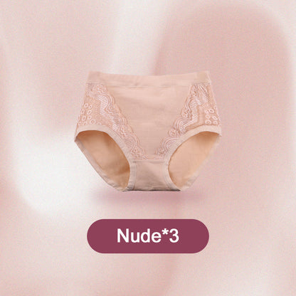 【🔥2+1 zdarma】💖Bavlněné kalhotky Plus Size s vysokým pasem a ochranou proti prosakování