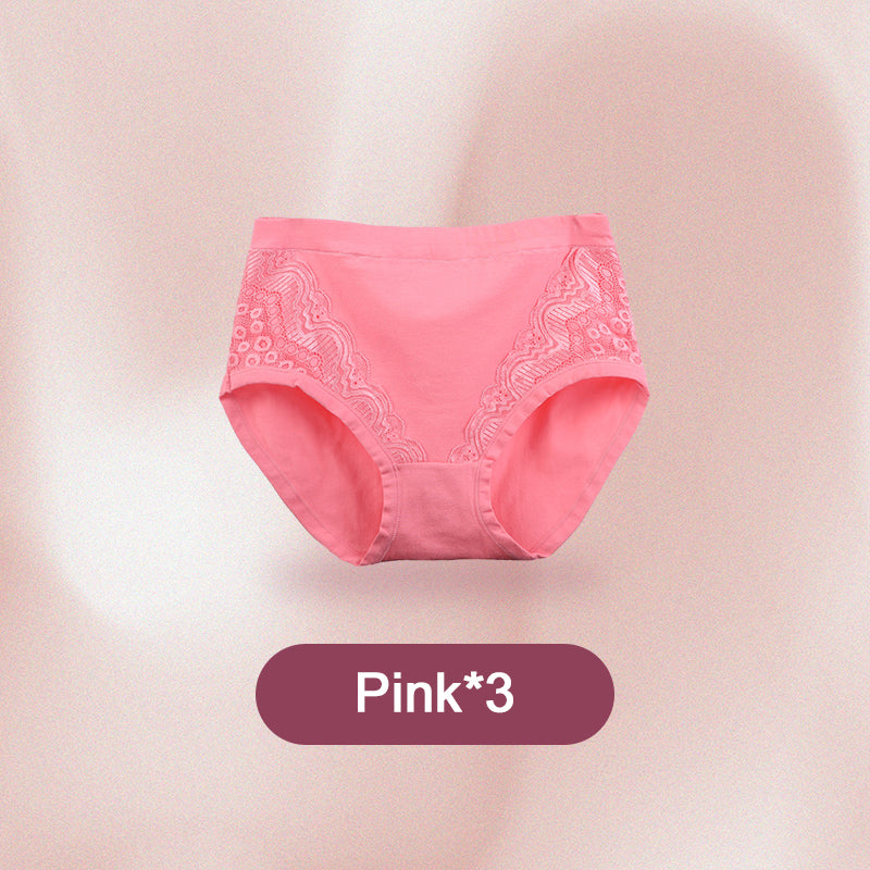 【🔥2+1 zdarma】💖Bavlněné kalhotky Plus Size s vysokým pasem a ochranou proti prosakování
