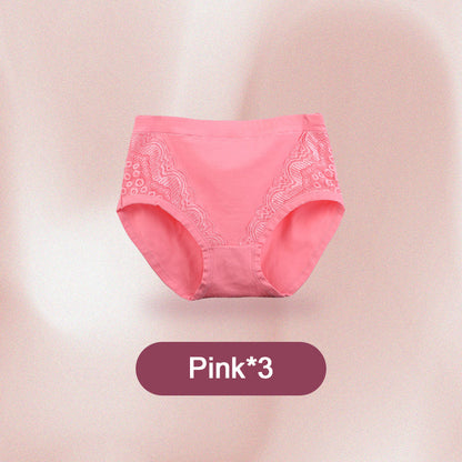 【🔥2+1 zdarma】💖Bavlněné kalhotky Plus Size s vysokým pasem a ochranou proti prosakování