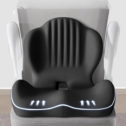 🚀💺 Ergonomický sedací polštář s opěrkou bederní páteře