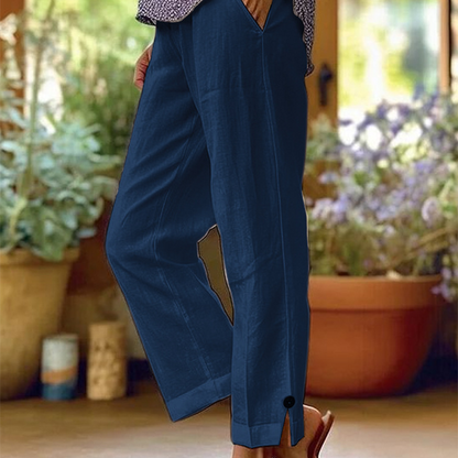 【S-2XL】👖Dámské kalhoty s rovnými nohavicemi a páskem kolem kotníků