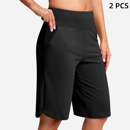 【🔥S-2XL】🩳Dámské jógašorty s vysokým pasem a kapsami
