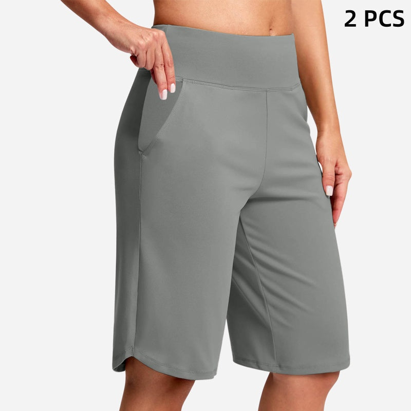 【🔥S-2XL】🩳Dámské jógašorty s vysokým pasem a kapsami
