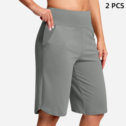 【🔥S-2XL】🩳Dámské jógašorty s vysokým pasem a kapsami