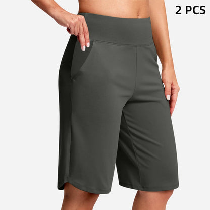 【🔥S-2XL】🩳Dámské jógašorty s vysokým pasem a kapsami