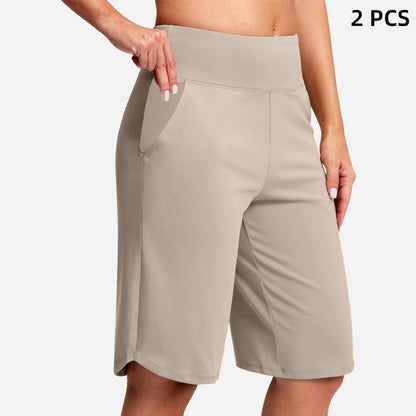 【🔥S-2XL】🩳Dámské jógašorty s vysokým pasem a kapsami