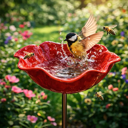 🌸🐦Ručně vyrobená kovová opora do květinové zahrady