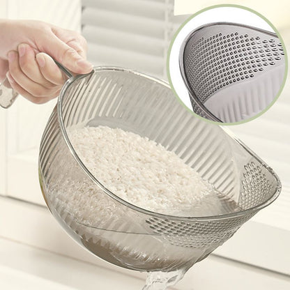 【🔥3+1 zdarma】🥣Miska na mytí rýže s rukojetí: bezpečné uchopení a dokonalé prosévání!