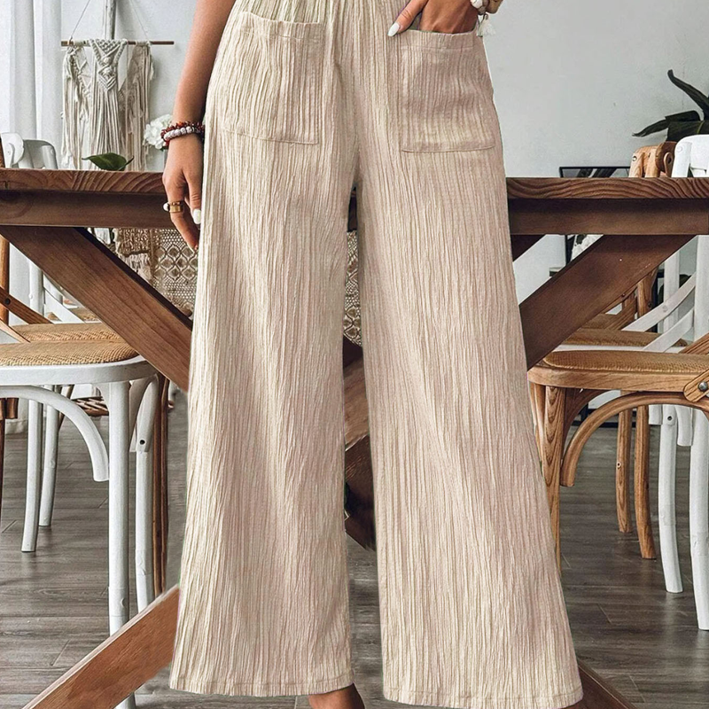 【S-2XL】🌿Dámské pohodlné, jednobarevné kalhoty volného střihu