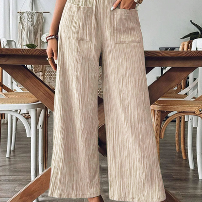 【S-2XL】🌿Dámské pohodlné, jednobarevné kalhoty volného střihu