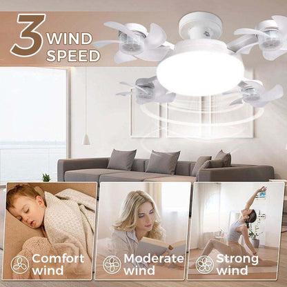 🌀Stropní ventilátor s LED osvětlením a dálkovým ovládáním