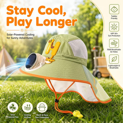 🌞Sluneční čepice s vestavěným ventilátorem