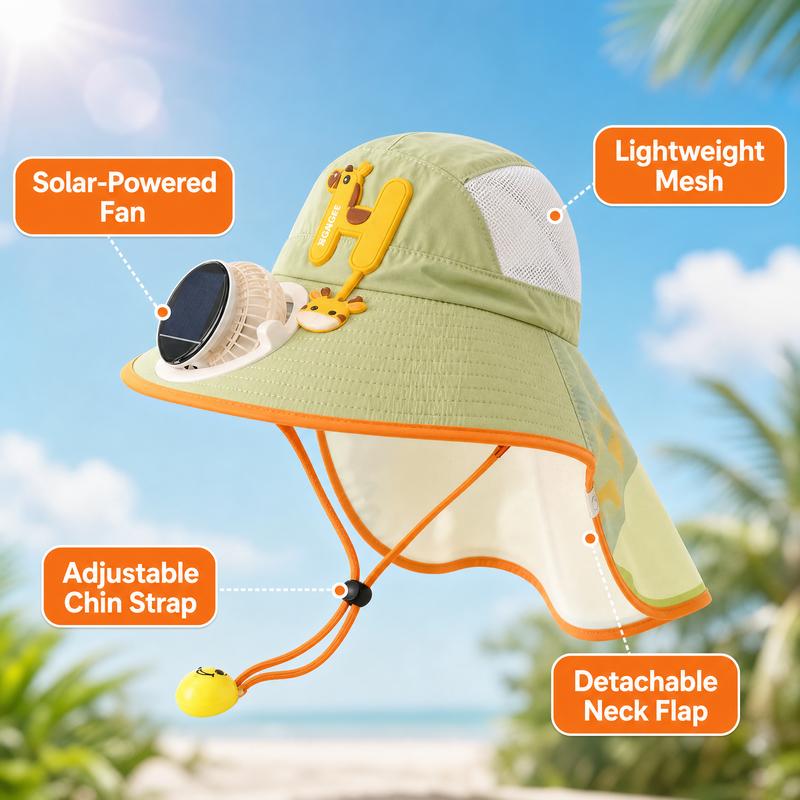 🌞Sluneční čepice s vestavěným ventilátorem