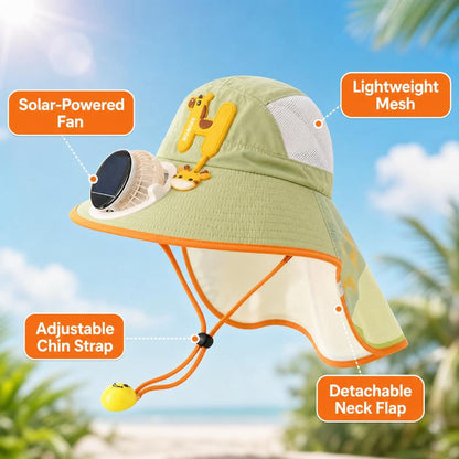 🌞Sluneční čepice s vestavěným ventilátorem