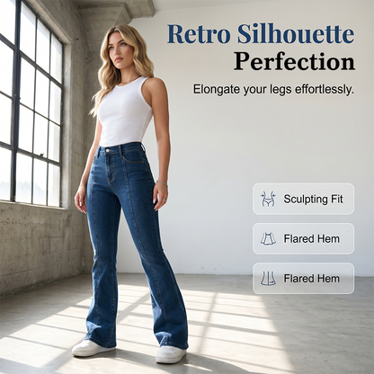 【S-2XL】👖Dámské klasické strečové džíny se zúženým střihem a rozšířenými nohavicemi