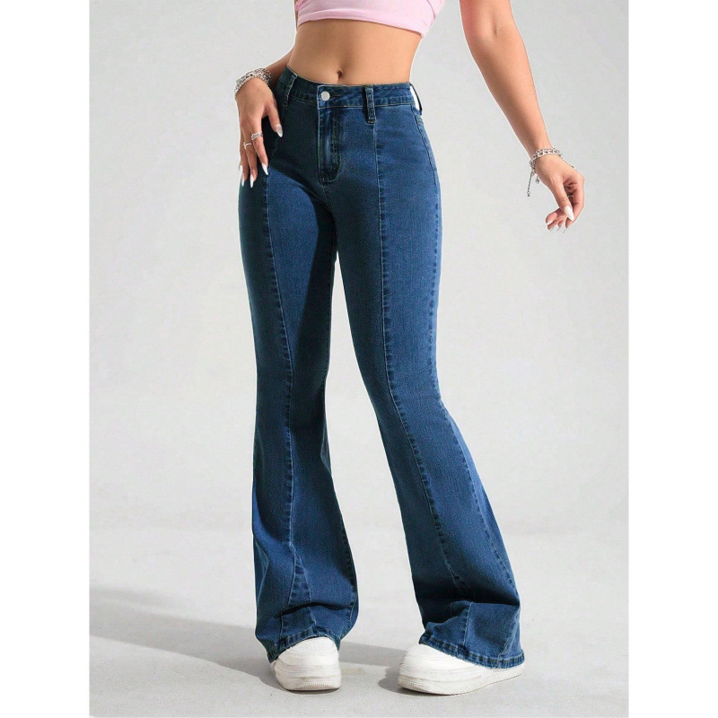 【S-2XL】👖Dámské klasické strečové džíny se zúženým střihem a rozšířenými nohavicemi