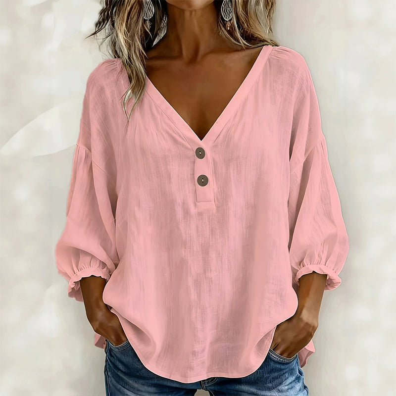 【S-2XL】🎀Dámský svršek s výstřihem do V a 3/4 rukávy pro volný čas