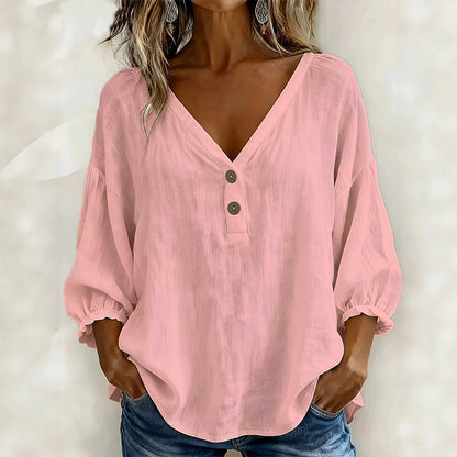 【S-2XL】🎀Dámský svršek s výstřihem do V a 3/4 rukávy pro volný čas