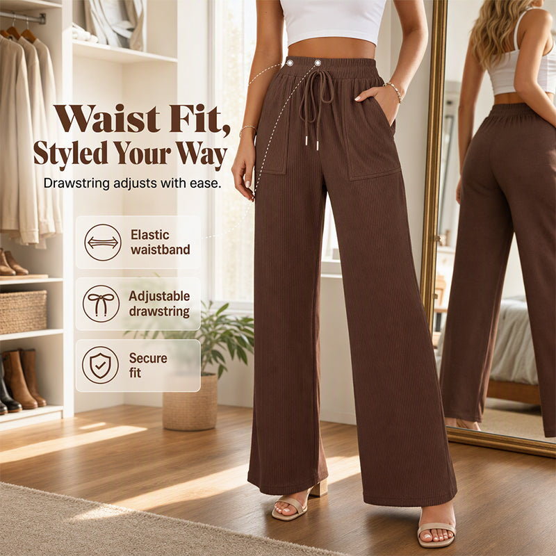 【S-2XL】👖Dámské kalhoty s úzkým střihem a širokými nohavicemi