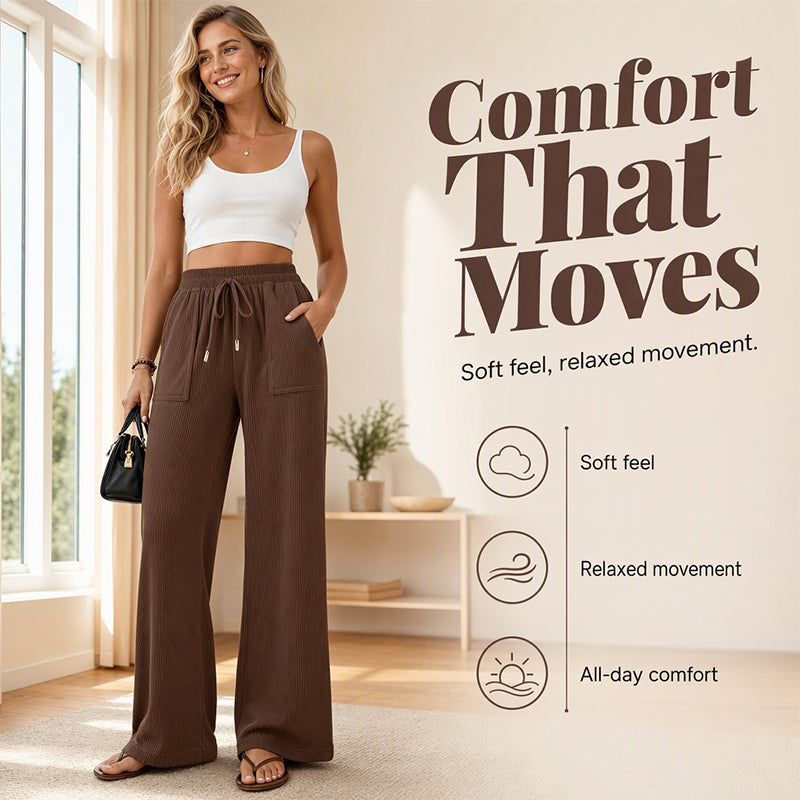 【S-2XL】👖Dámské kalhoty s úzkým střihem a širokými nohavicemi