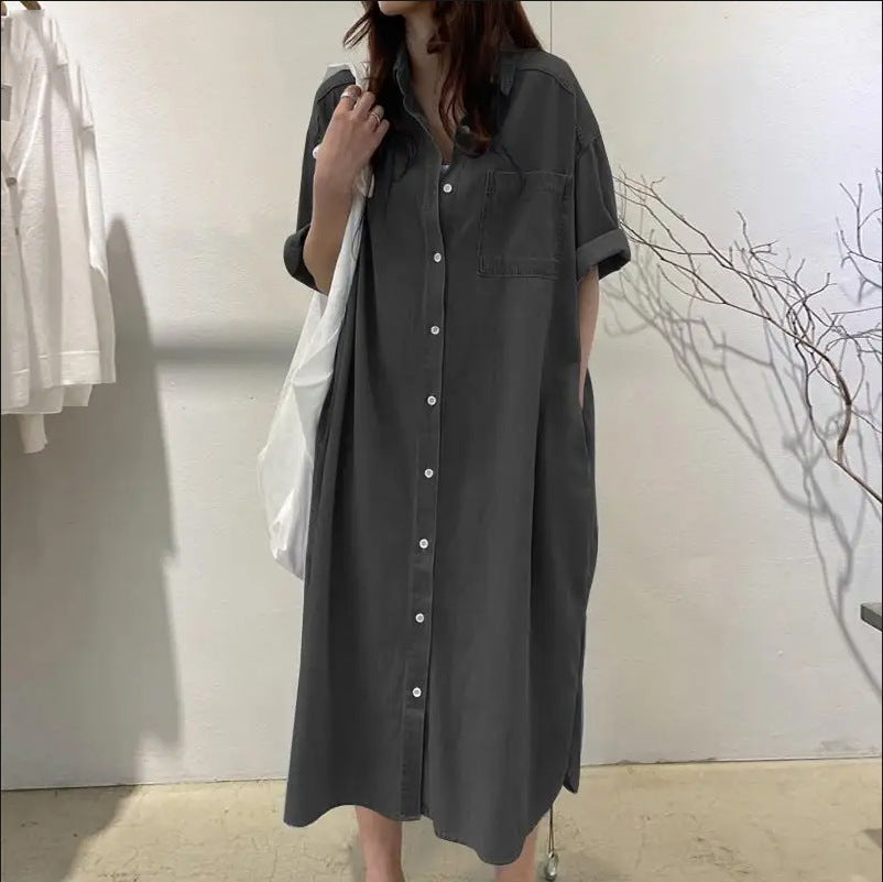 【S-4XL】👗Džíny volného střihu s výstřihem na knoflíky