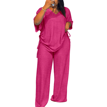 【S-2XL】💖Dámská volnočasová souprava s širokými kalhotami