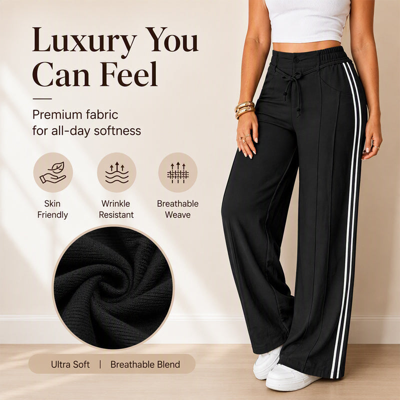【S-2XL】👖Dámské kalhoty se širokými nohavicemi a stahovací šňůrkou