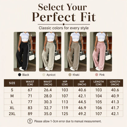 【S-2XL】👖Dámské kalhoty se širokými nohavicemi a stahovací šňůrkou